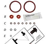 Wartungsset für Jura Impressa Brühgruppe mit Drainageventil | AEG Krups | Dichtungsset (EPDM & VMQ) | mit Silikonfett