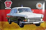 Blechschild Schild 20x30cm - Wolga DDR PKW Auto Oldtimer Volkspolizei Polizei