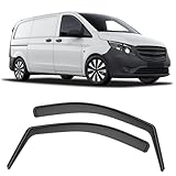 GEARMONSTER Windabweiser kompatibel mit Mercedes Vito 2016-2023 Autofenster Regenschutz Regenabweiser Integrierte Deflektoren Integrierter Windabweiser, 2 Stück, Schwarz