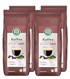 LEBENSBAUM 4 x Bio Kaffee Gourmet Klassich, ganze Bohne, Bio Kaffee aus Arabica-Bohnen ganz, Intensität 3/5, ausgewogener, aromatischer Genuss, 4 x 1 kg