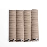SBGJMY 4er-Pack Knights Mlok Rail Cover Protector Gummi Handschutz Panel für Mlok Handschutz System (Braun)