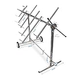 BITUXX Lackierständer Lackierbock Drehlackierständer 360° Fahrbar 6-Armig Pulverbeschichtet