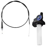 Junhui Gaszuggriff mit Kabel Schwarz, 7/8 Zoll Lenker Handgriffe Quick Turn Twist Gasgriff Kabel Kit Schnellgasgriff Ersatzteil Drehgriff für 50-250CC ATV Quad Pit Dirt Bike
