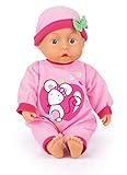 Bayer Design 92866AA Interaktive Babypuppe mit Funktion, spricht, mit Geräuschen, weich, Kuschelpuppe, 28 cm