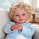 BABESIDE Reborn Baby Puppe Junge - 17 Zoll/43 cm Realistische Babypuppen Mit Haaren, Vin-yl Gliedmaßen und Kopf - Lebensechte Neugeborenen Baumwollkörper für ab 3 Jahr