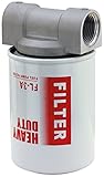 BLUREA Diesel-Filterkopf 2 x 1 IG, Ohne Dieselfilter (separat Hier bestellbar), Perfekter Kraftstofffilter für Tankanlage und Hof-Tankstelle