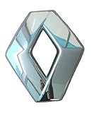 Kühlergrill Stoßstange Schwarz/Silber Diamant Plakette Für Clio IV/Captur/Megane III 628909470R (Silber)