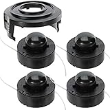 SPARES2GO Strimmer Line & Spool Cover Kit für Sovereign N1F GT220-C GT250-C N1F-GT-220/250-C Trimmer (4 Spulen)