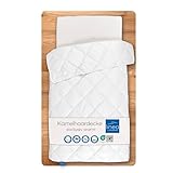 LINEA by böhmerwald - exclusive - Kamelhaardecke warm, 135x200, 100% Kamelhaar, Allergiker geeignet, selbstreinigend, nicht in der Maschine waschbar, in Deutschland produziert