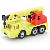 siku 1326, Hydraulischer Kranwagen, Metall/Kunststoff, Gelb/Rot, Hubfähiger Kranarm