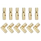 QUARKZMAN 12 Stück Unsichtbare Messingfass-Scharniere, 19x5mm Verdeckte Scharniere, Faltbare Stütz-Zylindrische Versteckte Fass-Scharniere für DIY Schmuckkästchen Schranktür Fass-Scharniere