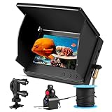 Fischfinder, Unterwasserkamera Echolot Angeln, 4,3-Zoll-HD-Bildschirm Fish Finder Kamera mit Nachtsichtfunktion, 5000mAh Lithiumbatterie, HD-Kamera, IP65 Wasserdicht, Unterstützt mehrere Sprachen