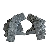 Ram 20 x Packung dunkelgraue Pflasterstein-Optik Garten Rasenkante Pflanzenumrandung – einfach einschlagen in 10 Pack dunkelgraue Pflasterstein-Optik Garten Rasenkante Pflanzenumrandung – einfach in 5