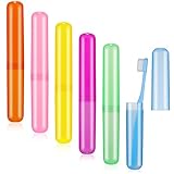 ruggito Zahnbürsten-Etui 6 PCS Toothbrushes Case aus Kunststoff Toothbrush Box Portable Zahnbürstenhülle mit Lüftungsschlitzen für Reisen