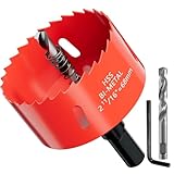 GARHWAL Bi-Metall-Lochsäge 68mm, Bohrkrone, Lochbohrer, mit Dreiecksschaft Adapter und Zentrierbohrer - ideal für Hohlwanddose, LED-Spot, Steckdose in Gipskarton/Holz