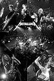 Close Up Metallica - Poster (Live On Stage - B&W Fotomontage) (Größe: 61cm x 91,5cm)