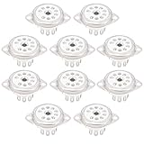 Lulaxy 10 StüCk Keramik B9A Versilbert 9Pin Vakuum RöHren Buchse Paneel Chassis Montage für ECC81 ECC82 ECC83 EL84 6922 Vakuum RöHre
