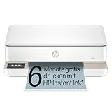 HP ENVY 6120e , Multifunktionsdrucker, 6 Monate gratis drucken mit HP Instant Ink inklusive, Drucken, Kopieren, Scannen, Mobiler Faxversand, Wi-Fi, Beidseitiger Druck