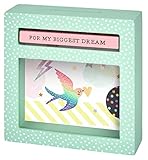 moses. Flowers & Friends Spardose Bilderrahmen mit Sparschwein-Funktion, mit Sparziel zum Auswählen, zum Hinstellen oder Aufhängen, mit Zwei austauschbaren Designs, 26257, M, Mintgrün