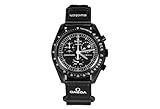 Swatch Armbanduhr Moonswatch Omega x Mission to the Moonphase Snoopy, Schwarz, Schwarz