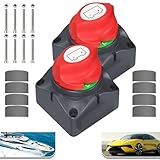 HOISGEAR 2 Stück Batterie Trennschalter 275A - 12V 24V 48V Hauptschalter Master Switch für Boot, Motorrad, Yacht, Auto, KFZ, Bus, RV, UTV-Fahrzeug