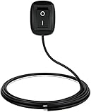 Gebildet 12V-230V/10A SPST Universal Paste Typ Knopf Schalter DIY ON/Off Schalter für Nebelscheinwerfer Scheinwerfer Neonlicht(mit 1m Kabel)