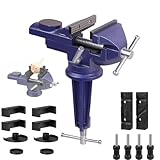 360° drehbarer Schraubstock, 70mm Tischschraubstock mit multifunktionalen Backen