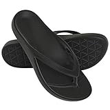 LightFeet Arch Support Flip Flops,Australische Podologen Designed FlipFlops für Frauen & Männer verhindern müde schmerzende Beine, Schwarz, 40 2/3 EU