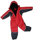 MAYLYNN Kuscheliger Schneeanzug Skianzug rot atmungsaktiv und wasserdicht 5000mm, Größe:110
