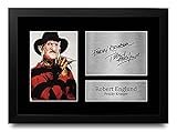HWC Trading Freddy Krueger A4 Gerahmte Signiert Gedruckt Autogramme Bild Druck-Fotoanzeige Geschenk Für Robert Englund Filmfans