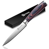 PAUDIN Kochmesser Allzweckmesser Profi 13cm Scharf Küchenmesser Chefmesser aus rostfreiem Deutscher Edelstahl mit ergonomischem Griff