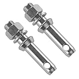 2x Unterlenker Gerätebolzen | Kat 1-1 / Ø 22 mm | M22x1,5 Gewinde | 38 mm Gewindelänge | Bolzen | Kategorie | Unterlenker | Dreipunktaufnahme | 3-Punkt | Traktor | Trecker