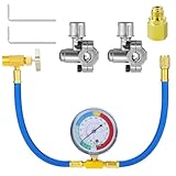 R134a Auto klimaanlage Nachfüllset,Klimaanlage Kältemittel Aufladeschlauch umd BPV31 Valve mit R134a Adapter,klimaanlage befüllen Werkzeug (A)