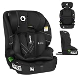 Lionelo LEVI FIX I-SIZE Kindersitz 76-150 cm bis zu 36 kg, Gruppe 1 2 3, Seitenschutz, 10 Grad Kopfstützenverstellung, ISOFIX und Top Tether Montage, R129 i-Size