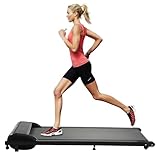 Faltbares Heimtrainer Laufband 600W Laufband 100kg Walking Pad 38 * 100cm Walking Machine mit LED Display Fernbedienung, Leises Laufbands Schreibtisch 3000rpm Laufpad für Erwachsene Senioren,Schwarz