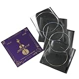 Violinensaiten Full Set für 4/4 3/4 1/2 1/4 Größe Violinen, mittlere Spannung - massiver Stahlkern, warmer Ton, sparsam und langlebig - für alle Niveaus (für 4/4 Violine)