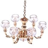 Dollhouse Kronleuchter, 1:12 Vintage Dollhouse Lichter im Maßstab