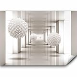 murando - Fototapete Premium-Vlies 3D Effekt 450x315cm Foto Tapete Schlafzimmer Wohnzimmer Vliestapete XXL Wandtapete Motivtapeten Bildtapete 3d Effekt Wand Dekoration Flur Optisch Abstrakt Tunnel