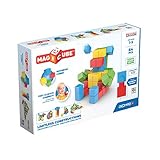 Geomag - Magicube 1+ Full Color - Magnetische Würfel für Kinder - 4 Farben - 64 Blöcke - 100 % recyceltes Plastik