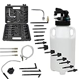 MOTOCOCHE 8L Getriebeöl Einfüllgerät Befüllgerät Getriebeölpumpe mit 20 ATF Adaptern, Öleinfüllgerät druckluft Ölwechsel Gerät Öleinfüller Kompatibel mit BMW VW Mercedes usw.