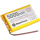 YELUFT 1 Stück 3,7 V 5000 mAh Lithium-Polymer-Akku mit Integrierter Schutzplatine und PH 2,0 Stecker Kompatibel mit WisBlock Meshtastic, Raspberry Pi USV(Umgekehrte Polarität)