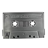 eeddoo® Gürtelschnalle - Musikkassette silber- Rock Star - Tape Belt Buckle (Buckle für Wechselgürtel für Damen und Herren | Belt Frauen Männer Oldschool Rockabilly Metall Biker Western Trucker)