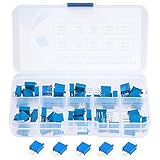 Trimmer Potentiometer Variabler Widerstand 100 bis 100K Ohm 3296W Sortiment Kit mit Aufbewahrungsbox 10 Wert 50 Stück