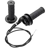 ANBOO Gasgriff Griff Kabel Set, Motorradgriff Lenkergriffe, Motorrad Lenker Griffe, Gasgriff Mit Kabel + Gasklemme für 50cc 90cc 110cc 125cc 140cc 150cc 200cc 250cc Pitbike Dirtbike