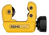 REMS Rohrabschneider RAS Cu-INOX 3-28 Mini (Installationswerkzeug zum Trennen von Rohre Durchmesser 3–28 mm, 1/8–1 1/8", Wanddicke s ≤ mm 4 | klein, handlich, stabile Konstruktion) 113240 R