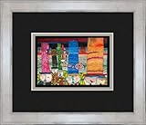 artissimo, Kunstdruck gerahmt, 30x35cm, AG5717, Friedensreich Hundertwasser: Hüte tragen, Bild, Wandbild, Poster, Wanddekoration, Echtholzrahmen, hochwertig, Kunstmotiv, Kunst