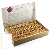 Premium Baklava 750g Gemischte Sorten - Orientalische Süßigkeiten Geschenkbox - Mit Echten Pistazien & Nüssen - Süßgebäck Spezialität & Ben's Garden Notiz Set