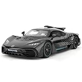 imtfzct 1:18 Mercedes-AMG ONE Diecast-Modellauto Sammlermodell aus Metall mit Sound- und Lichteffekten und Rückzugfunktion Festliches Geschenk in Schwarz