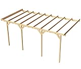 Wood & Play Wandgaragenunterstand aus Holz - Hochwertige Verarbeitung - Selbstmontage - Stabil und langlebig - Solide Basis - Vielseitig einsetzbar - 350 x 724 cm