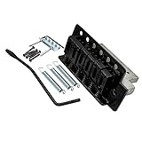 Musiclily 52,5mm Tremolo Bridge ST Tremolo Steg Brücke System für Fender Strat Style E-Gitarre, Schwarz